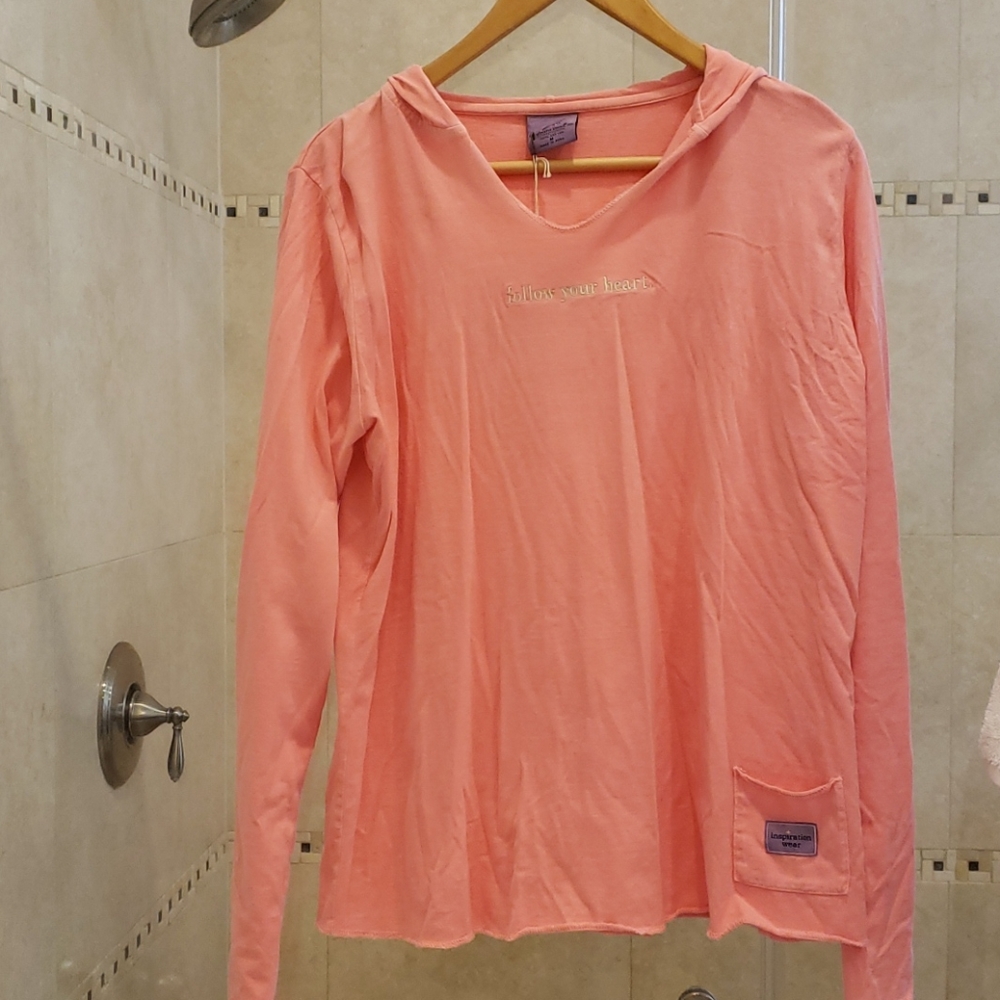 Peach Long Sleeve Hoodie M